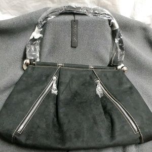 Tosca Blu Black Suede Purse Handbag Tote Shoulder bag ~ Brand New
